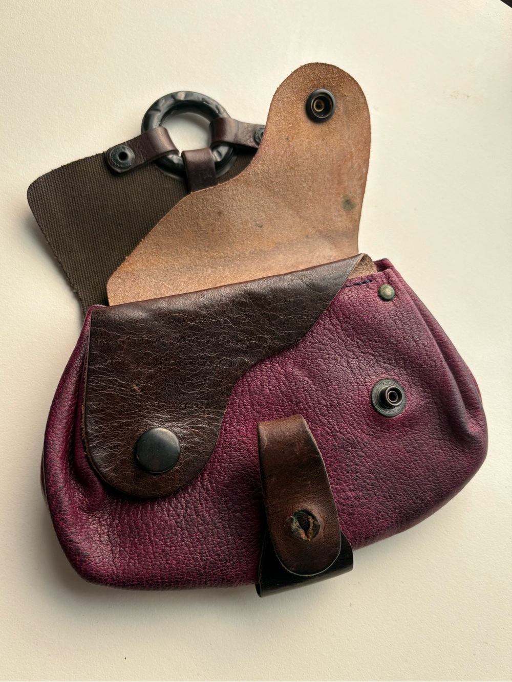 Diesel Vintage Purple Leather Medieval industrial Y2K coin purse wallet - Picture 10 of 16